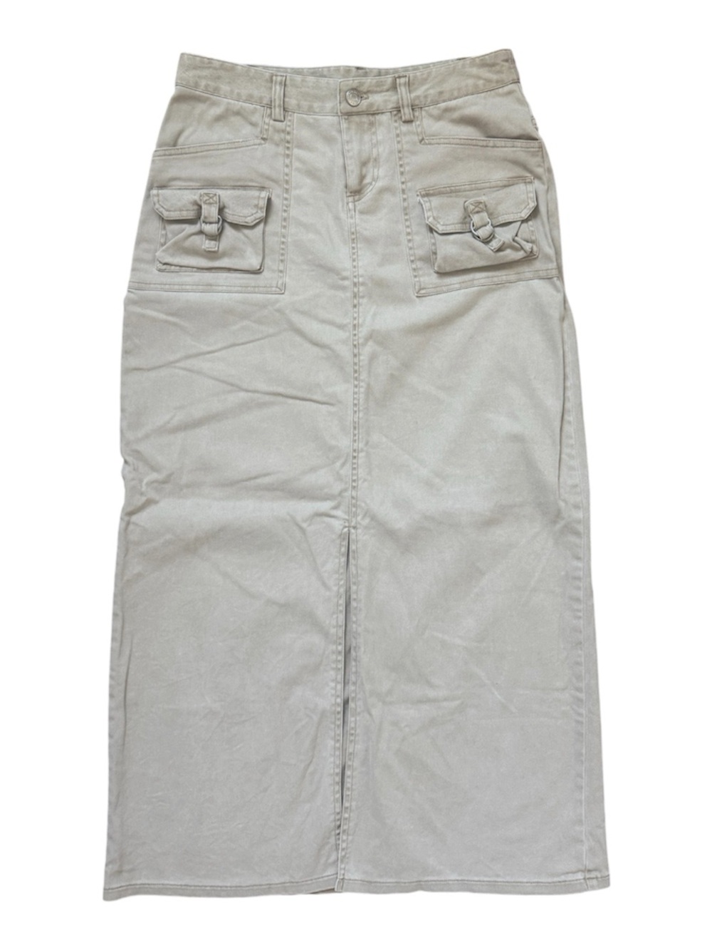 Y2K Beige Cargo Skirt